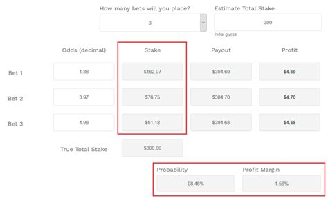 betting arbitrage calculator